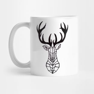 Geometric Moose- Black Mug